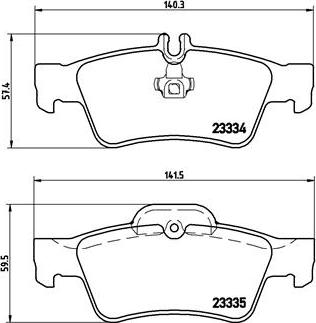 Brembo P 50 052 - Σετ τακάκια, δισκόφρενα parts5.com