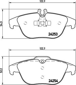 Brembo P 50 068 - Sada brzdových platničiek kotúčovej brzdy parts5.com