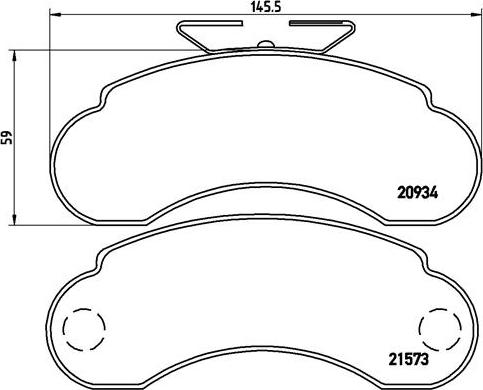 Brembo P 50 021 - Fékbetétkészlet, tárcsafék parts5.com