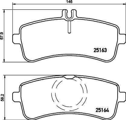 Mercedes-Benz 000 420 32 04 - Brake Pad Set, disc brake parts5.com