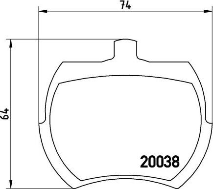 Brembo P 52 002 - Juego de pastillas de freno parts5.com