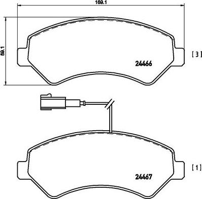 Brembo P 61 094 - Set placute frana,frana disc parts5.com