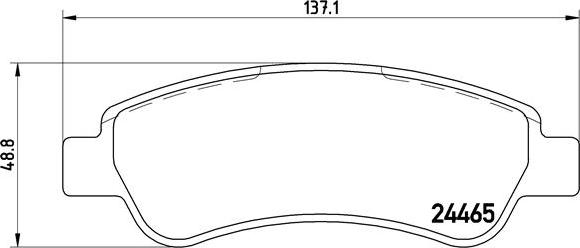 Brembo P 61 091 - Komplet kočnih obloga, disk kočnica parts5.com