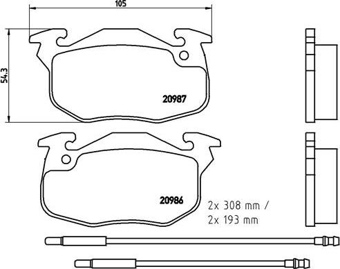 Brembo P 61 044 - Fékbetétkészlet, tárcsafék parts5.com