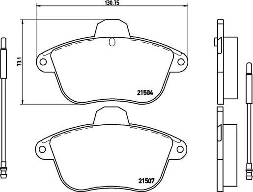 Brembo P 61 046 - Fékbetétkészlet, tárcsafék parts5.com