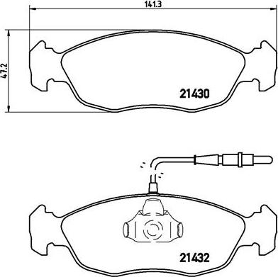 Brembo P 61 054 - Komplet pločica, disk-kočnica parts5.com