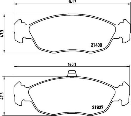 Brembo P 61 051 - Komplet pločica, disk-kočnica parts5.com