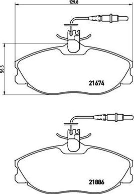 Brembo P 61 057 - Set placute frana,frana disc parts5.com