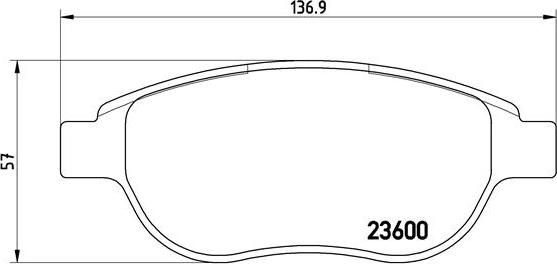 Brembo P 61 068 - Komplet kočnih obloga, disk kočnica parts5.com