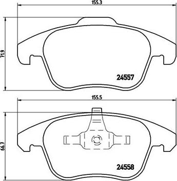 Brembo P 61 086 - Kit de plaquettes de frein, frein à disque parts5.com