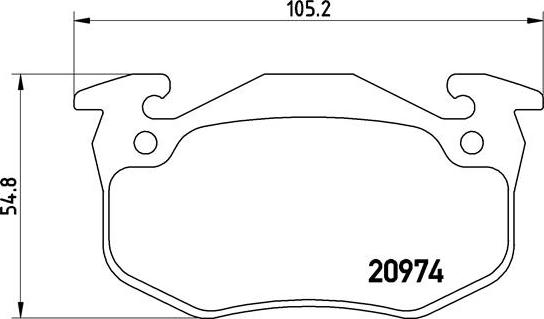 Brembo P 61 032 - Juego de pastillas de freno parts5.com