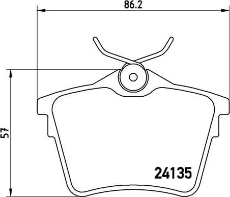 Brembo P 61 079 - Juego de pastillas de freno parts5.com