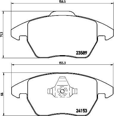 Brembo P 61 076 - Bremsbelagsatz, Scheibenbremse parts5.com