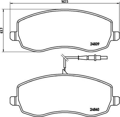 Brembo P 61 104 - Piduriklotsi komplekt,ketaspidur parts5.com