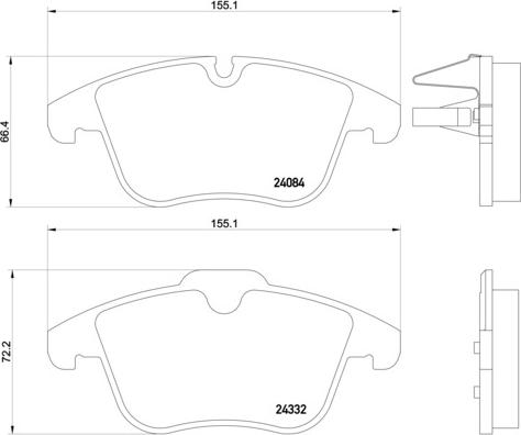 Brembo P 61 106X - Brake Pad Set, disc brake parts5.com