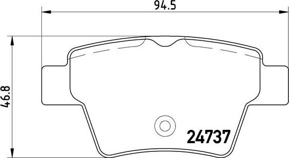 Brembo P 61 100 - Fren balata seti, diskli fren parts5.com