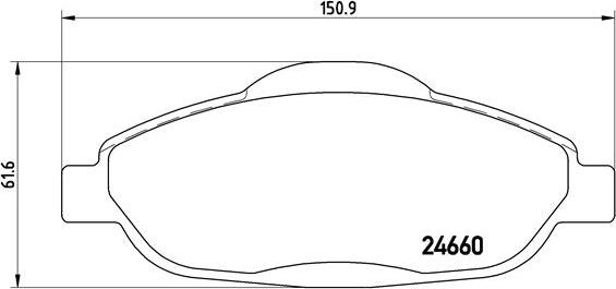 Brembo P 61 101X - Brake Pad Set, disc brake parts5.com