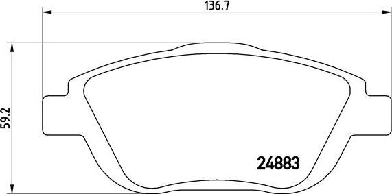 Brembo P 61 103X - Juego de pastillas de freno parts5.com