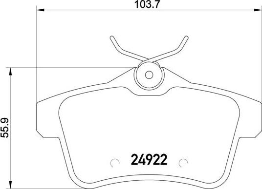 Brembo P 61 114 - Тормозные колодки, дисковые, комплект parts5.com