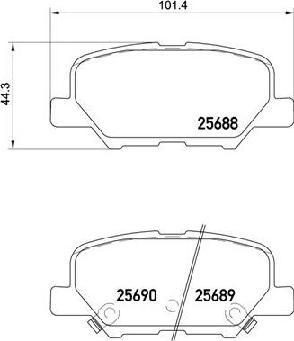 Brembo P 61 111 - Juego de pastillas de freno parts5.com