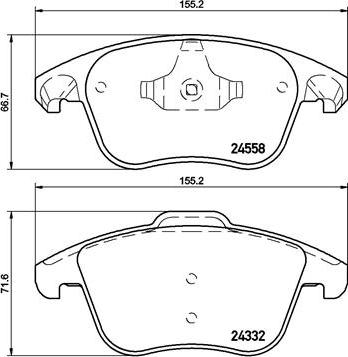 Brembo P 61 117 - Kit de plaquettes de frein, frein à disque parts5.com