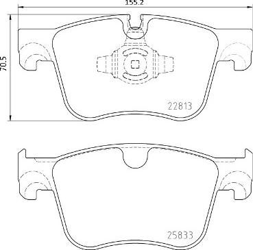 Brembo P 61 135X - Σετ τακάκια, δισκόφρενα parts5.com