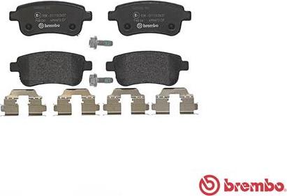 Brembo P 68 041 - Komplet pločica, disk-kočnica parts5.com