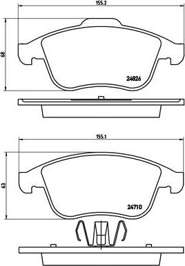 Brembo P 68 047X - Piduriklotsi komplekt,ketaspidur parts5.com