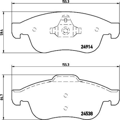 Brembo P 68 050X - Sada brzdových destiček, kotoučová brzda parts5.com