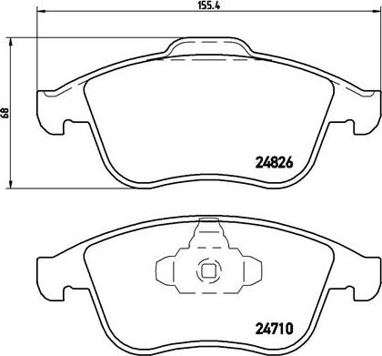 Brembo P 68 052 - Piduriklotsi komplekt,ketaspidur parts5.com