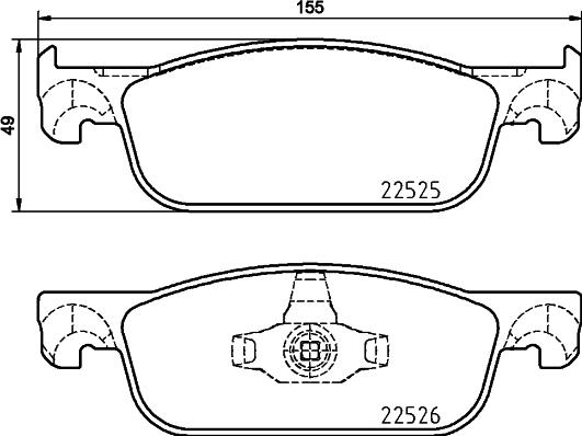 Brembo P 68 065 - Fren balata seti, diskli fren parts5.com