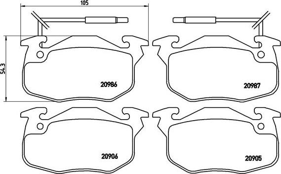 Brembo P 68 010 - Σετ τακάκια, δισκόφρενα parts5.com