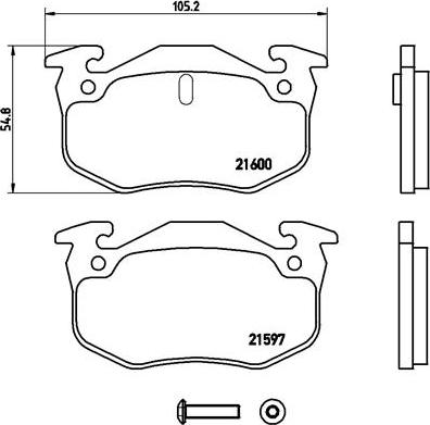 Brembo P 68 018 - Fékbetétkészlet, tárcsafék parts5.com