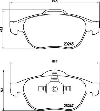 Brembo P 68 030 - Piduriklotsi komplekt,ketaspidur parts5.com