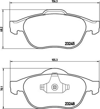 Brembo P 68 032 - Piduriklotsi komplekt,ketaspidur parts5.com