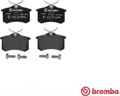 Brembo P 68 024 - Fékbetétkészlet, tárcsafék parts5.com