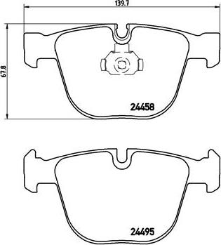 Brembo P 06 050 - Juego de pastillas de freno parts5.com