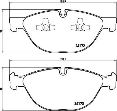 Brembo P 06 058 - Juego de pastillas de freno parts5.com