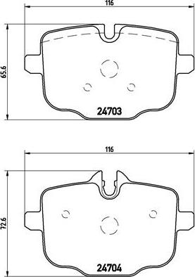 Brembo P 06 061 - Set placute frana,frana disc parts5.com