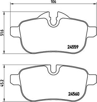 Brembo P 06 062 - Sada brzdových platničiek kotúčovej brzdy parts5.com