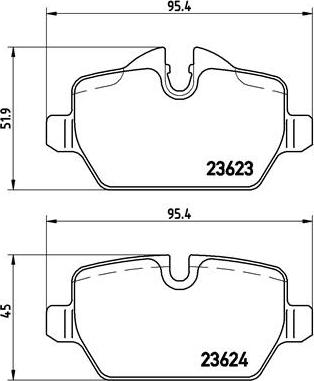 Brembo P 06 037X - Juego de pastillas de freno parts5.com