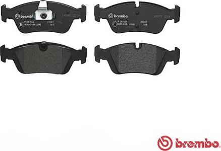 Brembo P 06 024 - Set placute frana,frana disc parts5.com