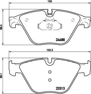 Brembo P 06 074 - Juego de pastillas de freno parts5.com