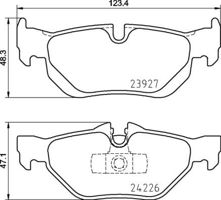 Brembo P 06 105 - Brake Pad Set, disc brake parts5.com