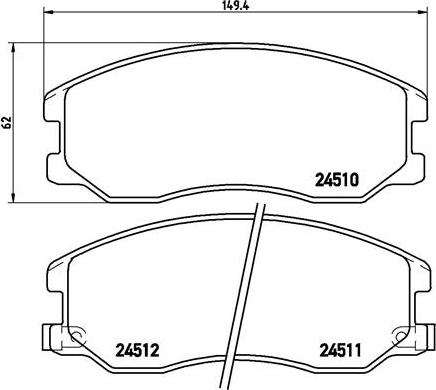 Brembo P 10 003 - Set placute frana,frana disc parts5.com