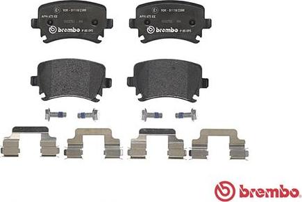 Brembo P 85 095 - Fékbetétkészlet, tárcsafék parts5.com