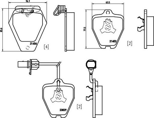 Brembo P 85 096 - Komplet kočnih obloga, disk kočnica parts5.com