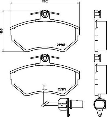 Brembo P 85 044 - Kit de plaquettes de frein, frein à disque parts5.com