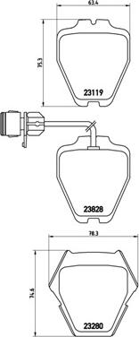 Brembo P 85 054 - Σετ τακάκια, δισκόφρενα parts5.com