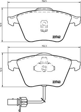 Brembo P 85 056 - Sada brzdových platničiek kotúčovej brzdy parts5.com